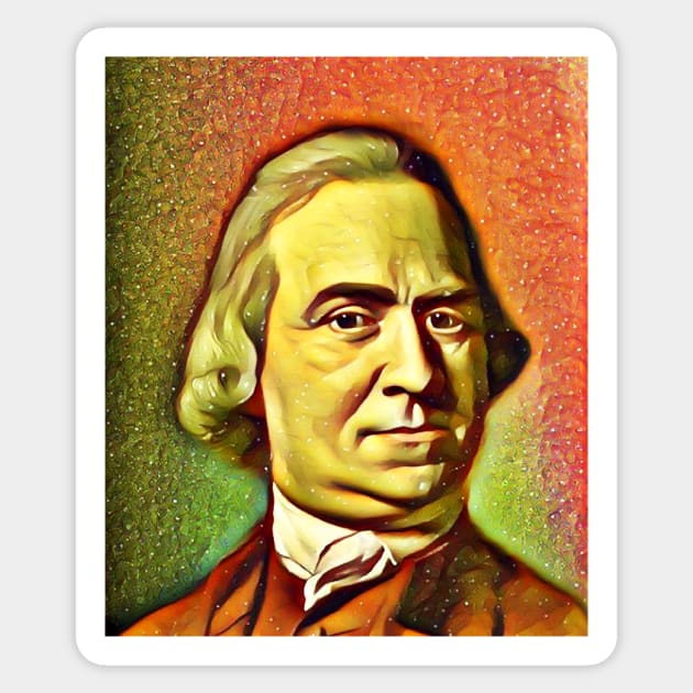 Samuel Adams Snow Portrait | Samuel Adams Artwork 15 Sticker by JustLit